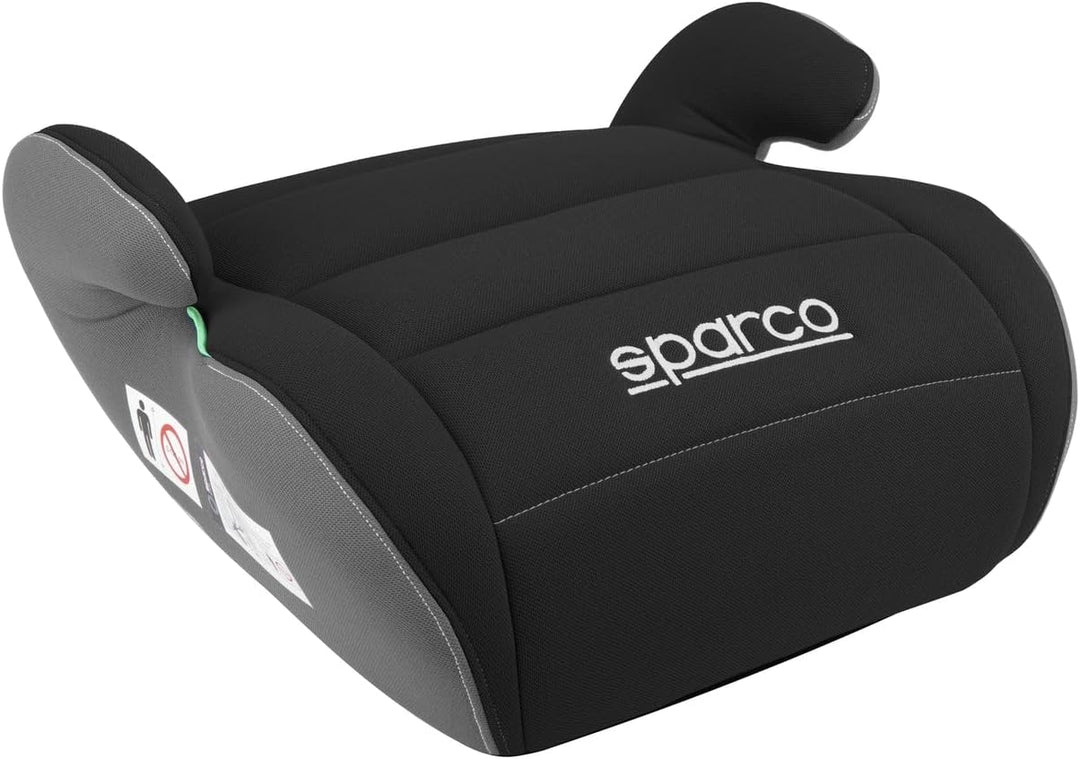 Sparco Kinderautositz-Erhöhung Schwarz und Grau i-Size. Neue Europäische Norm 2024 ECE 129/03. 125-1