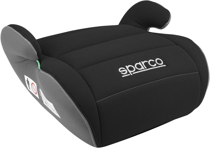 Sparco Kinderautositz-Erhöhung Schwarz und Grau i-Size. Neue Europäische Norm 2024 ECE 129/03. 125-1