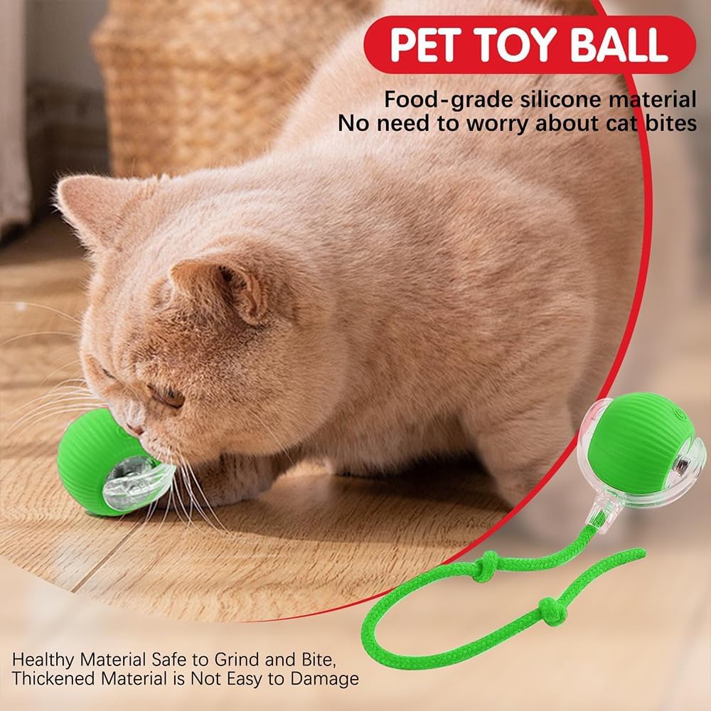 Interaktiver Spielball mit Schwanz für Katzen, 3 PCS Interaktiver Spielball für Katzen,Interaktiver