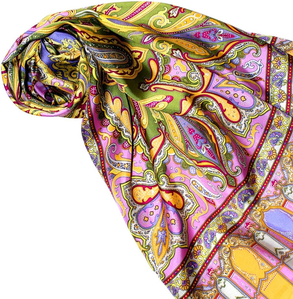 Lorenzo Cana Damen Seidenschal bedruckt, Paisley Muster Schal aus 100% Seide, 50 x 165 cm Damentuch