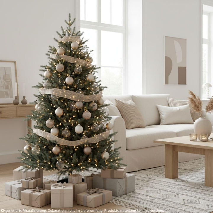 RS Trade 1418 Premium Nordmanntanne 100% Spritzguss 150 cm Weihnachtsbaum künstlich (Ø ca. 106 cm) m