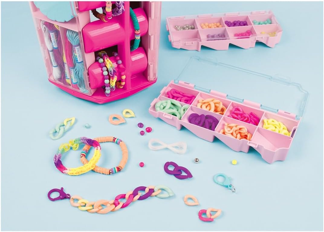 Make It Real 2901754 5-in-1 Schmuck-Center, DIY Schmuckset mit drehbarer Aufbewahrungsbox und umfang