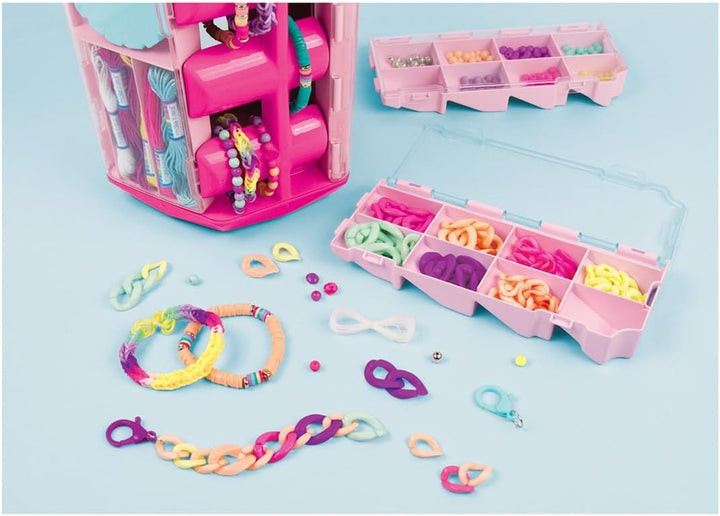 Make It Real 2901754 5-in-1 Schmuck-Center, DIY Schmuckset mit drehbarer Aufbewahrungsbox und umfang