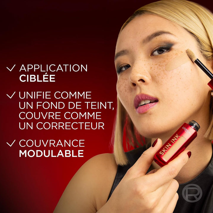 L'Oreal Paris Infaillible Skin Ink, Foundcealer, Deckend wie eine Foundation, Leicht wie ein Conceal