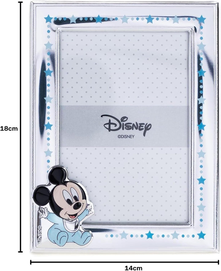 VALENTI &amp; CO. Disney Baby - Mickey - Bilderrahmen in Silber für Kinder, Geschenkidee für Taufe, Gebu