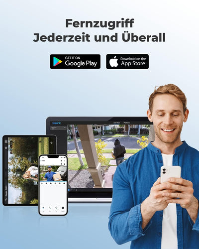 Reolink 4K Smarte PoE Überwachungskamera Aussen mit Personen-/Fahrzeug-/Tiererkennung, 8MP IP Kamera