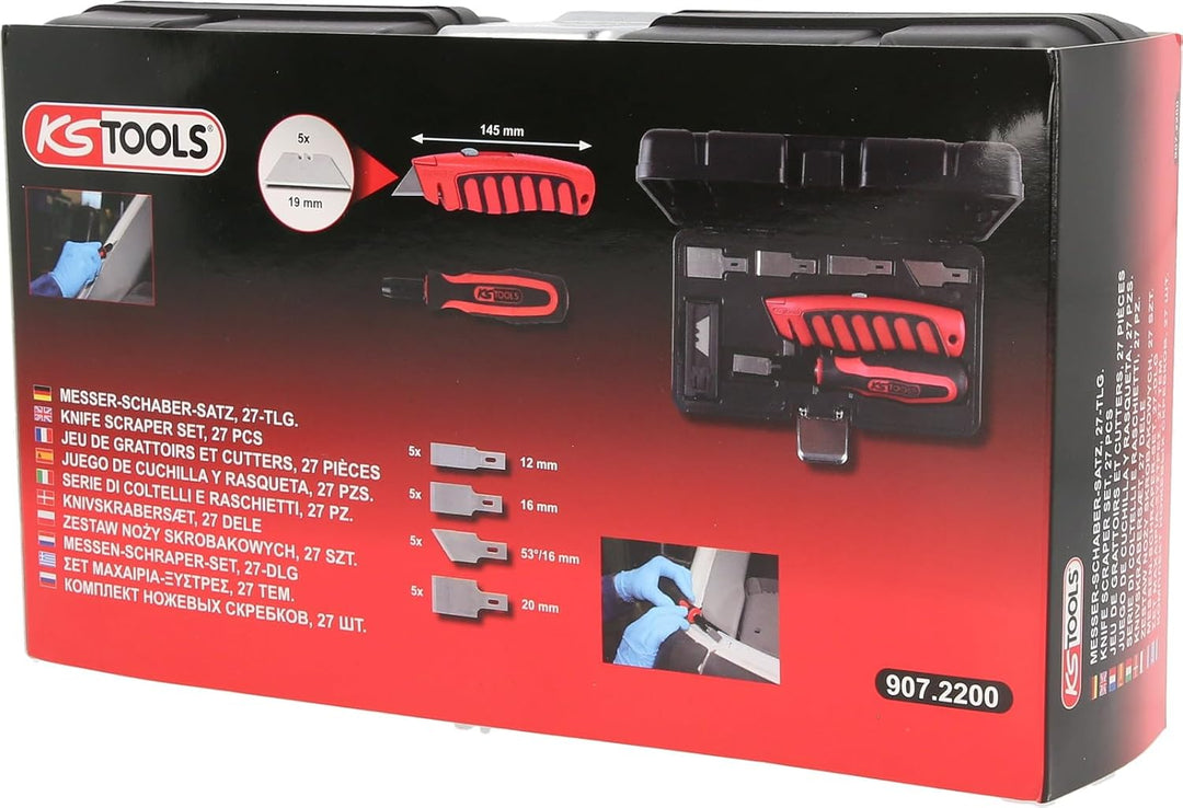 KS Tools 907.2200 Messer-Schaber-Satz, 27-tlg.