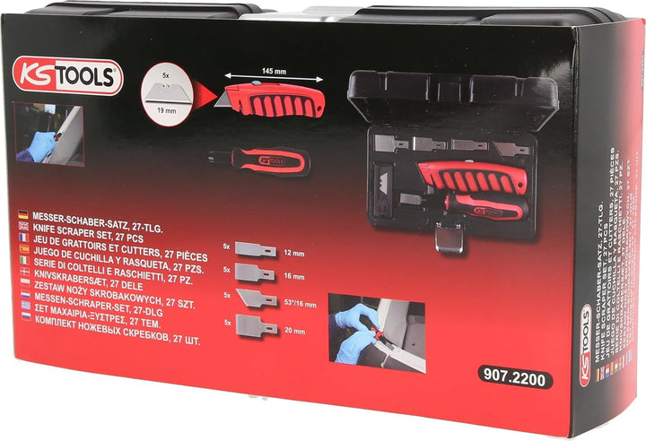 KS Tools 907.2200 Messer-Schaber-Satz, 27-tlg.