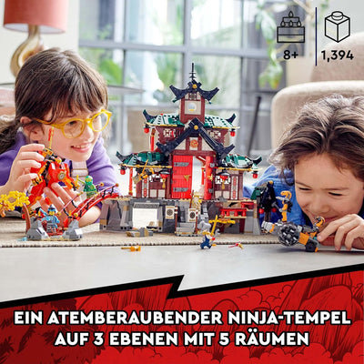 LEGO 71767 NINJAGO Ninja-Dojotempel Meister des Spinjitzu, Gebäude-Set mit Lloyd, Kai und Schlangen-