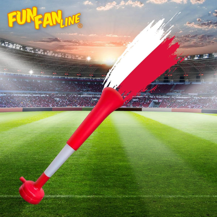 FUN FAN LINE - Pack x3 Plastik Vuvuzela Trompeten. Zubehör für Fussball- und Sportfeste. Geräuschvol