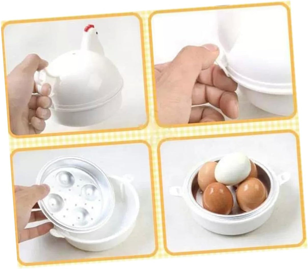 HOMSFOU Eierkocher Mikrowelle Eierdampfer Für 1-4 Eier Schnelles Kochen in 5-7 Minuten Lebensmittelg