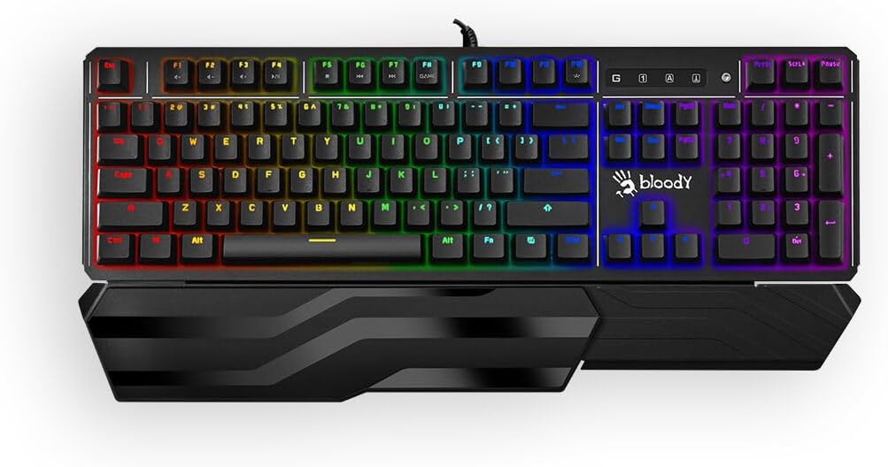 Bloody B975 Gaming-Tastatur: Linearer optischer Schalter – Licht und sofortiges Feedback, schnellste