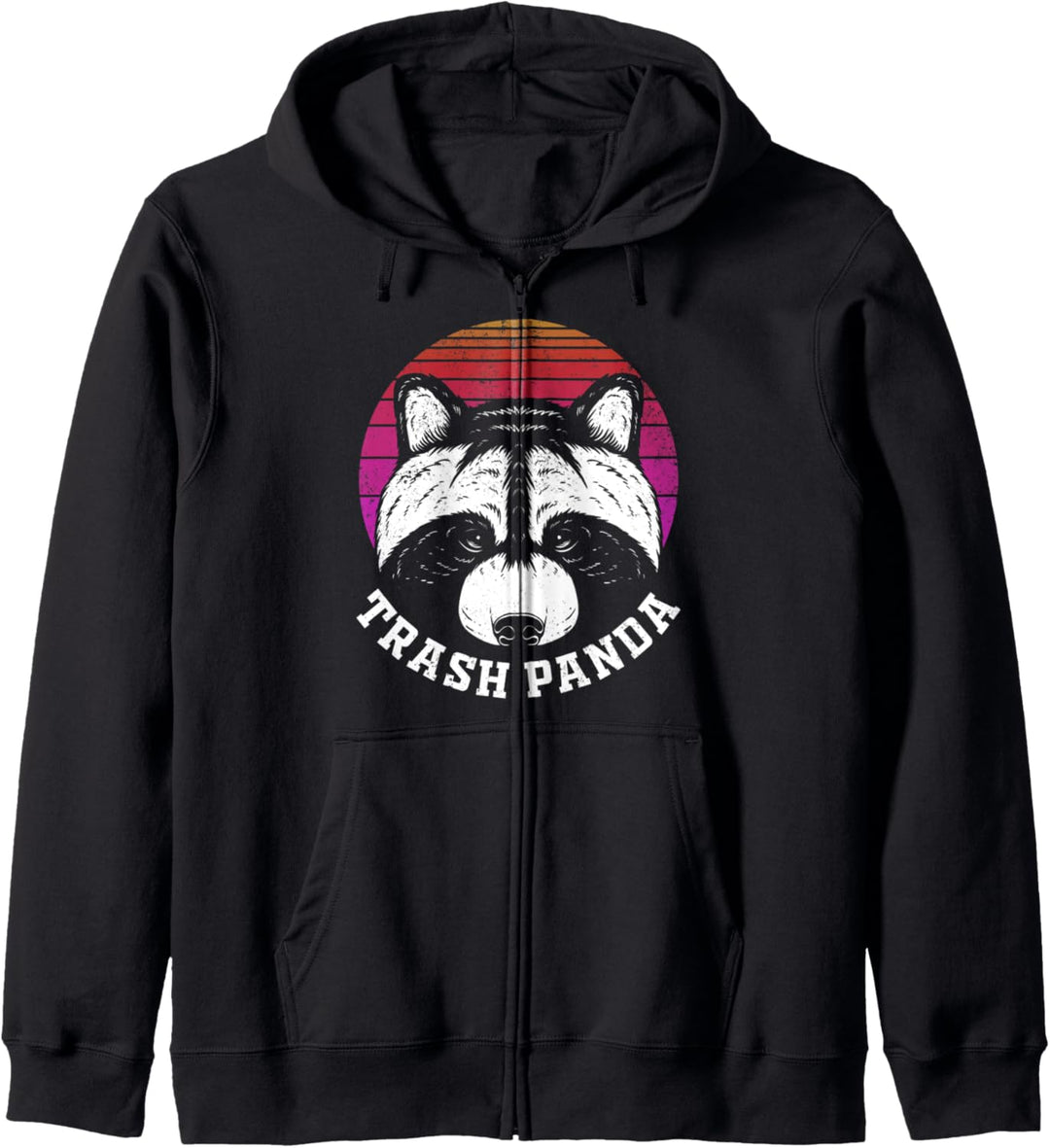 Retro Waschbär Tier Lustiger Trash Panda Kapuzenjacke