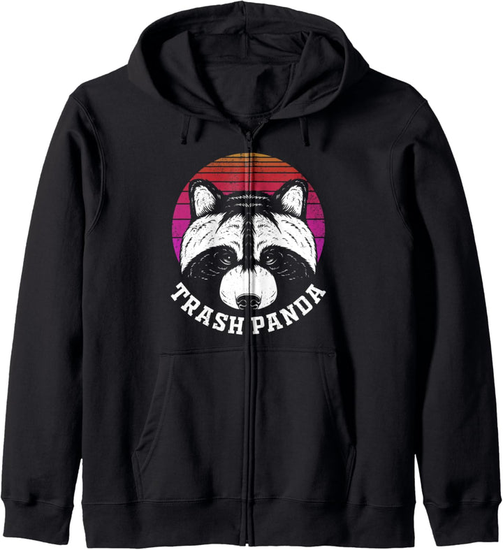 Retro Waschbär Tier Lustiger Trash Panda Kapuzenjacke