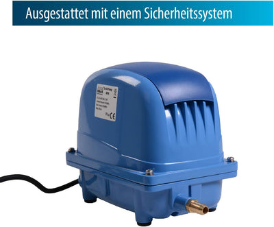 AquaForte AP-60 Luftpumpe, 38 Watt, Max. Druck 3,5 m, Geeignet für Pools und Teiche bis zu 36m3, Fis