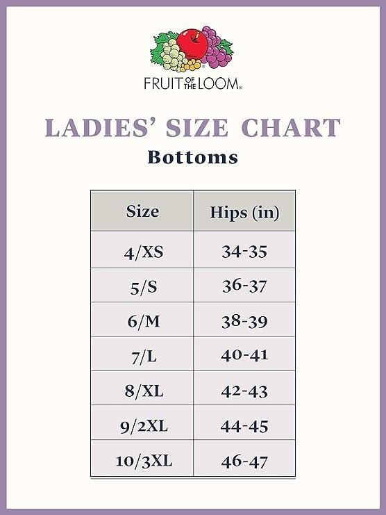 Fruit of The Loom Women's Underwear Panties (Regular & Plus Size), Low Rise Brief-Modal-12 Pack, 6