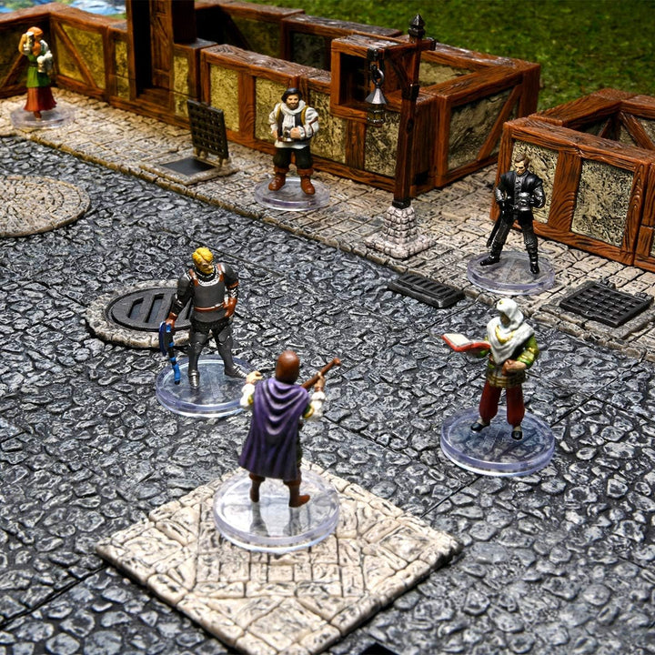 WizKids LLC, Warlock Tiles: Town & Village-Town Square, Accessory, Ages 14+ Classic, Classic