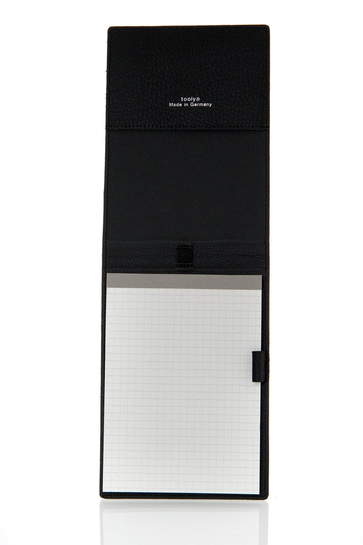 Tooly Vollrindleder Schreibmappe in schwarz mit DIN A 6 Block