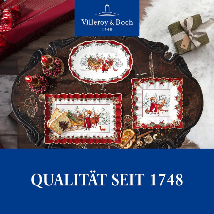 Villeroy & Boch – Toy's Fantasy Gebäckteller Weihnachten Gross, Stollenplatte, Weihnachtsteller, Wei