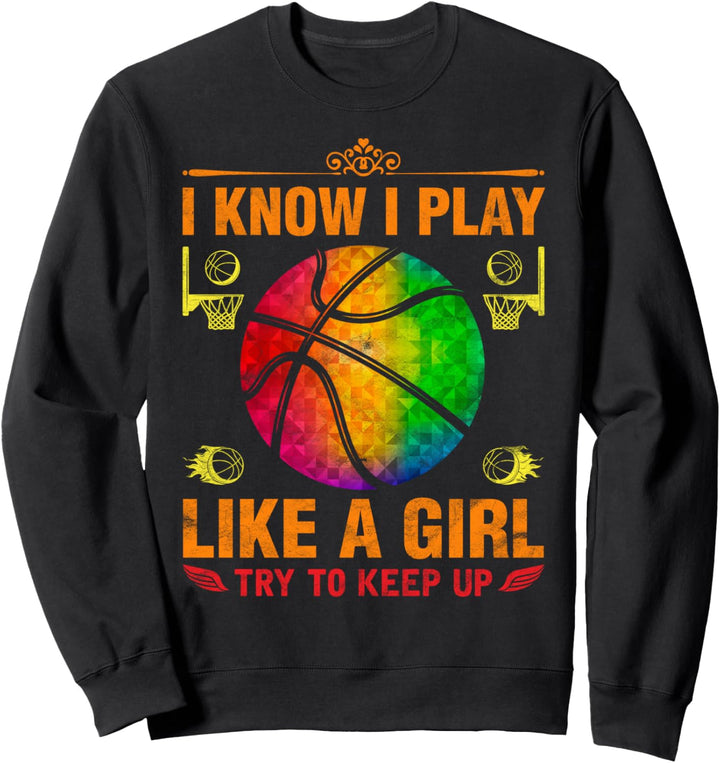 Ich spiele wie ein Mädchen, versuche Sweatshirt