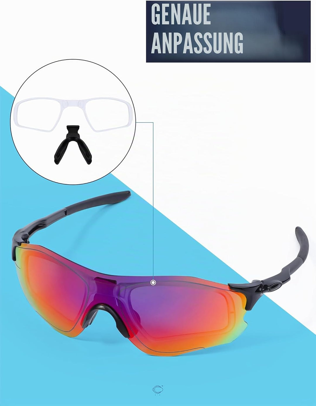 Saucer Insert Clip-On | Rx Optischer Einsatz für Oakley EV Zero Series Sonnenbrille - Transparent, f