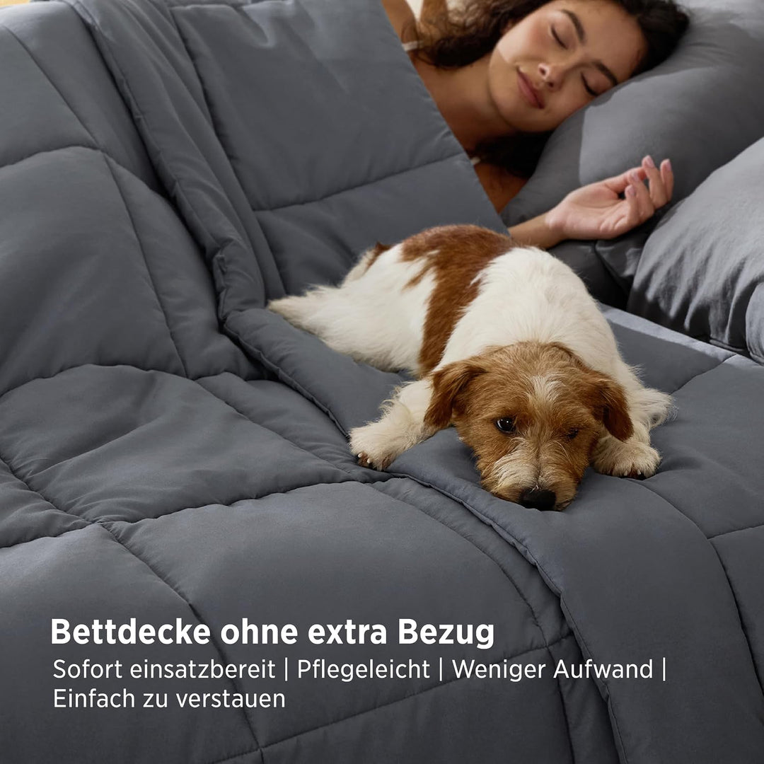 BEDSURE Bettdecke 135x200 Ganzjahresdecke 4 Jahreszeiten, Steppdecke für Allergiker 300GSM Duvet 135