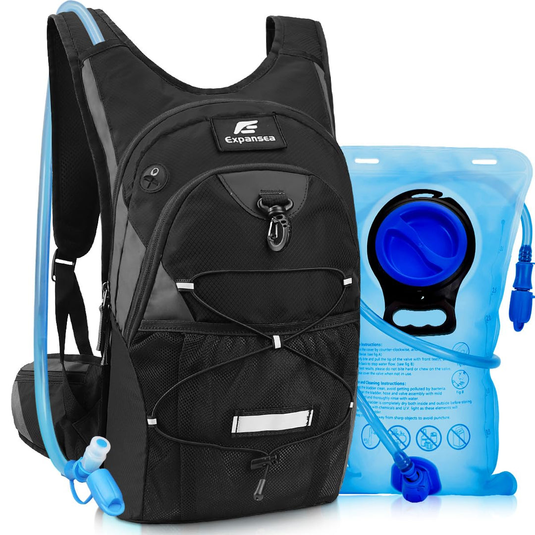 Trinkrucksack mit Trinkblase 3L BPA-Frei, Wasserdichter Outdoor-Rucksack, Rucksack mit Trinksystem,