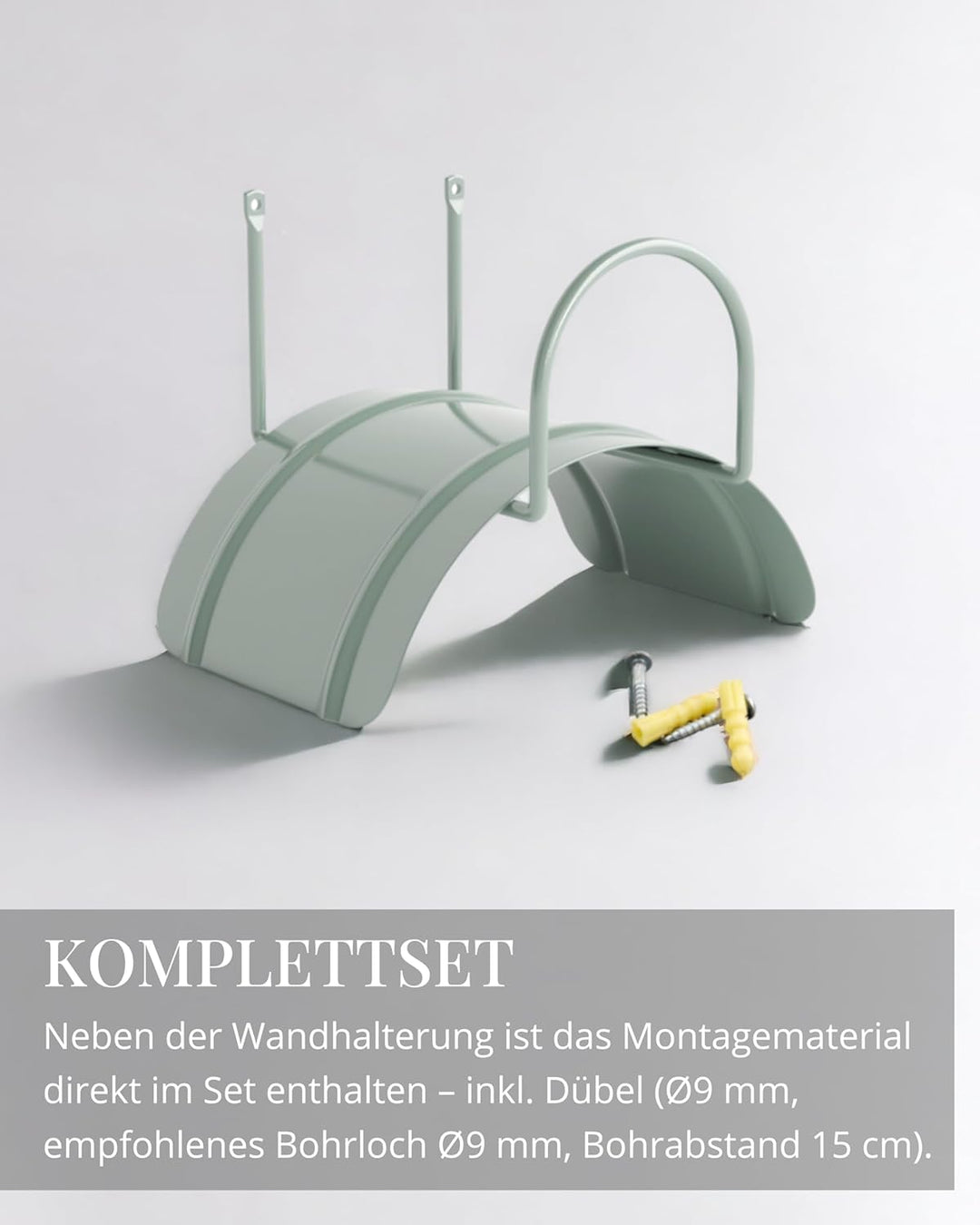 Livlig53 Gartenschlauch Halterung für 1/2 Zoll Schläuche bis 30m aus verzinktem Stahl, Wandhalterung