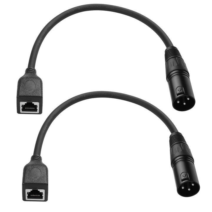 YAODHAOD XLR auf RJ45 Kabel 110 Ohms 30CM 2PCS,DMX Cat5 Ethernet Adapter Konverter DMX Kabel, für Bü