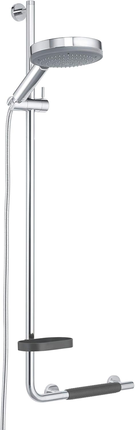 Tiger 299720346 Boston Haltegriff mit Brausehalter links poliert Variante links Edelstahl Poliert, V