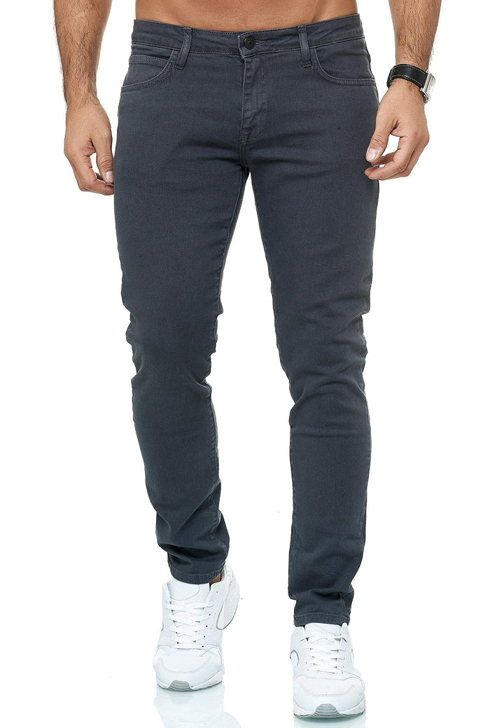 Jeans Slim Fit Stretch Denim Hose im 5 Pocket Style Clean Look Basic für Alltag und Büro 30W / 32L A