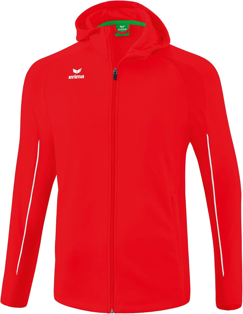 Erima Unisex Liga Star Trainingsjacke mit Kapuze S Rot/Weiss, S Rot/Weiss
