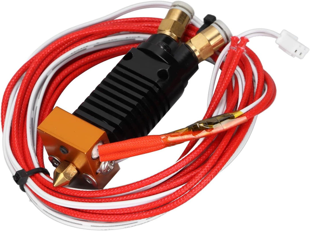3D-Drucker 2 In 1 Out Hotend Kit Ersatz 2 in 1 Metalldrahtblock-Drucker-Extruder-Kits mit Silikon-Ab