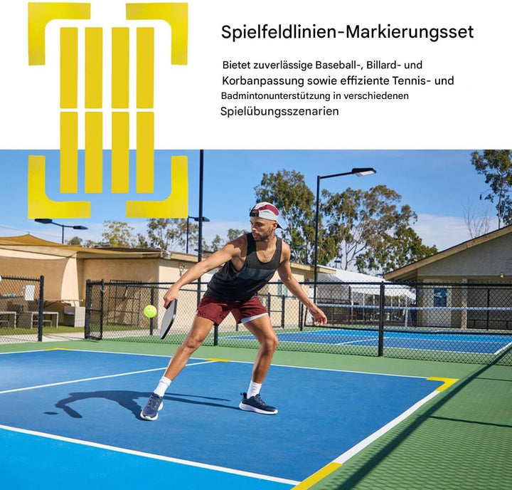 Pickleball Spielfeld Markierungs Kit | Tragbares Markierungs-Set Für Pickleball Court Outdoor - ruts