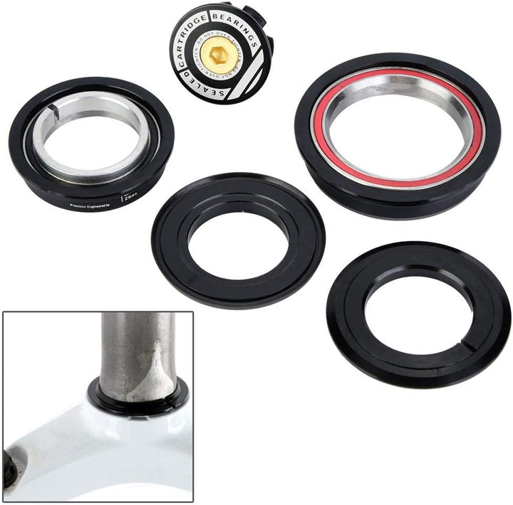 Yosoo Health Gear Tapered Steuersatz 44 56ST, Fahrrad Headset Lager, Headset mit konischem geraden R