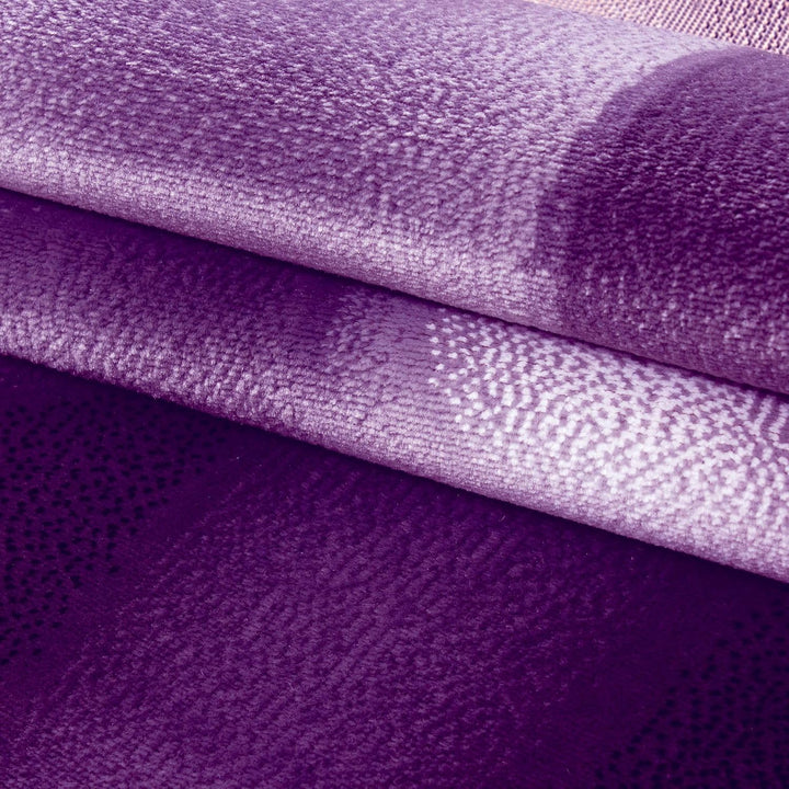 Carpetsale24 Teppich Wohnzimmer Abstrakten Wellen Mustern Lila Meliert 240 x 340 cm - Kurzflor Teppi