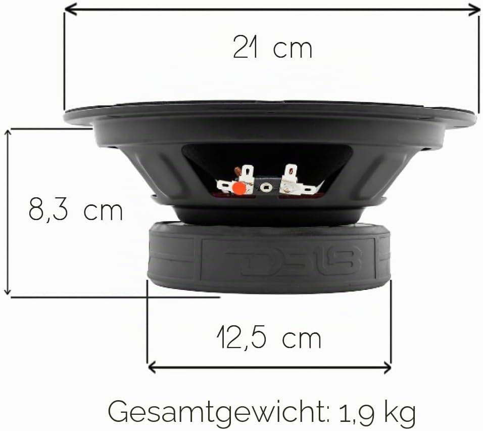 1 DS18 PRO-GM8.4 Mitteltöner 20 cm 200 mm 8" Durchmesser 190 Watt rms und 580 Watt max, 4 Ohm, Empfi