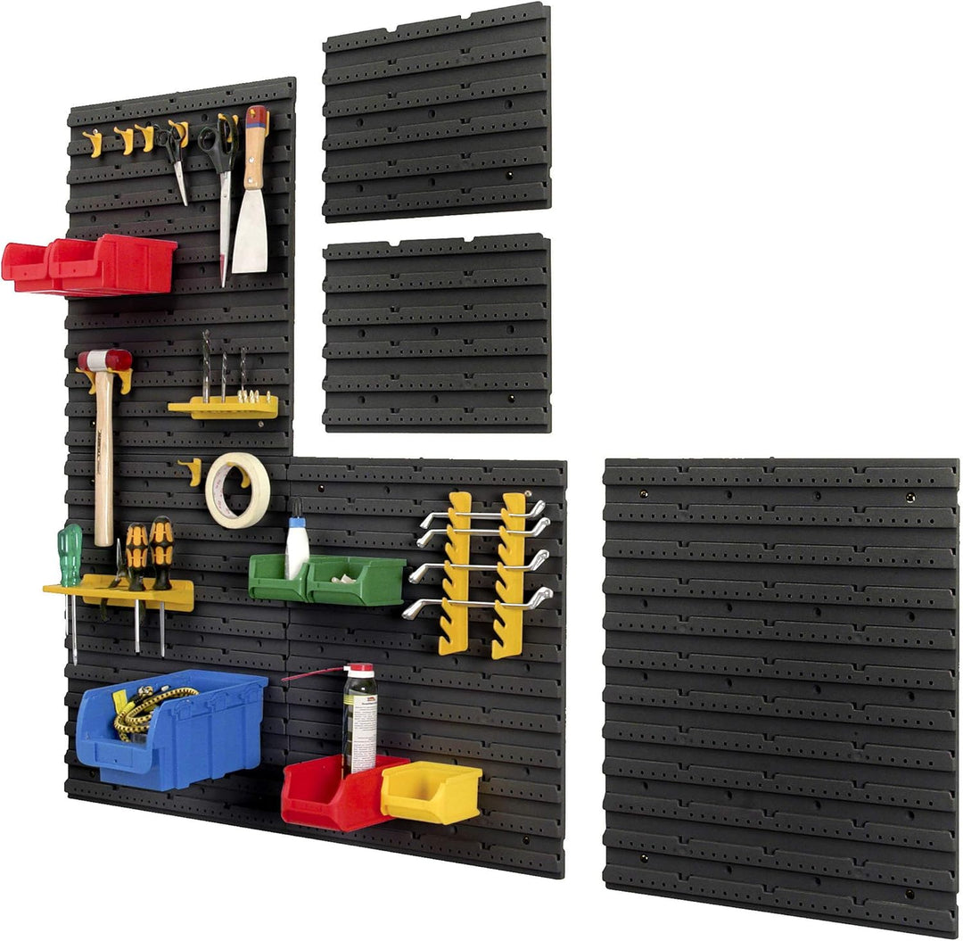 Allit 457090 Schlitzplatte, Endloswand ProfiPlus Endless 54, Wandplatte für Lagersichtboxen 450x20x5