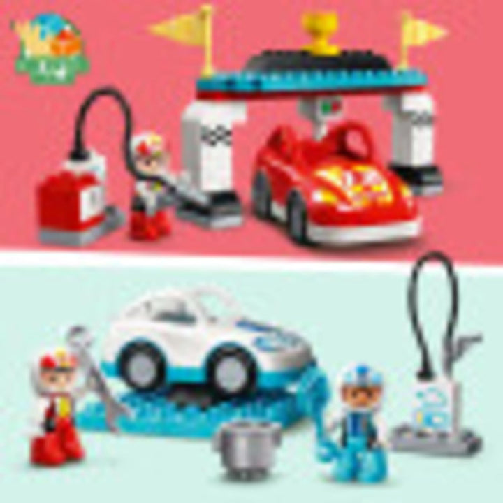 Lego DUPLO Town Race Cars 10947 Cool Car-Race Building Toy; Imaginative, Developmental Playset for T