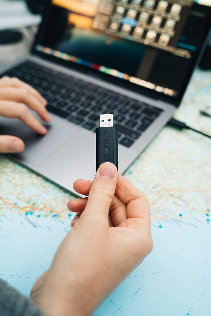Verbatim PinStripe USB-Stick - 128 GB - High-Speed 3.0-Schnittstelle, externer Speicherstick mit Sch
