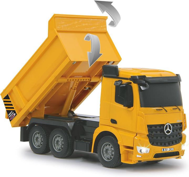 JAMARA 405108 - Muldenkipper Mercedes Arocs 1:26 2,4G - Kippmulde hoch / runter, Licht vorne, profil