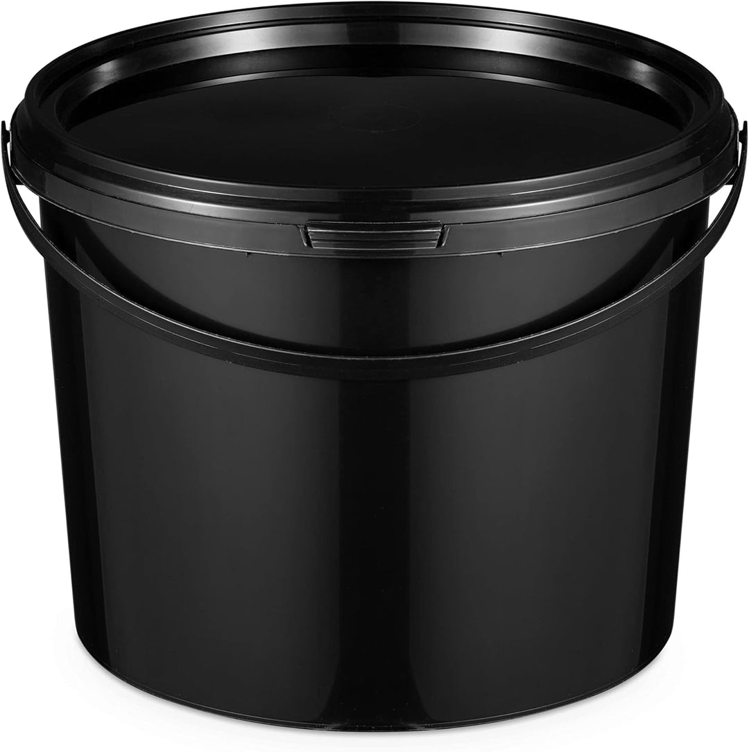 BenBow Eimer mit Deckel 10l schwarz - lebensmittelecht, stabil, luftdicht, auslaufsicher, geruchsneu