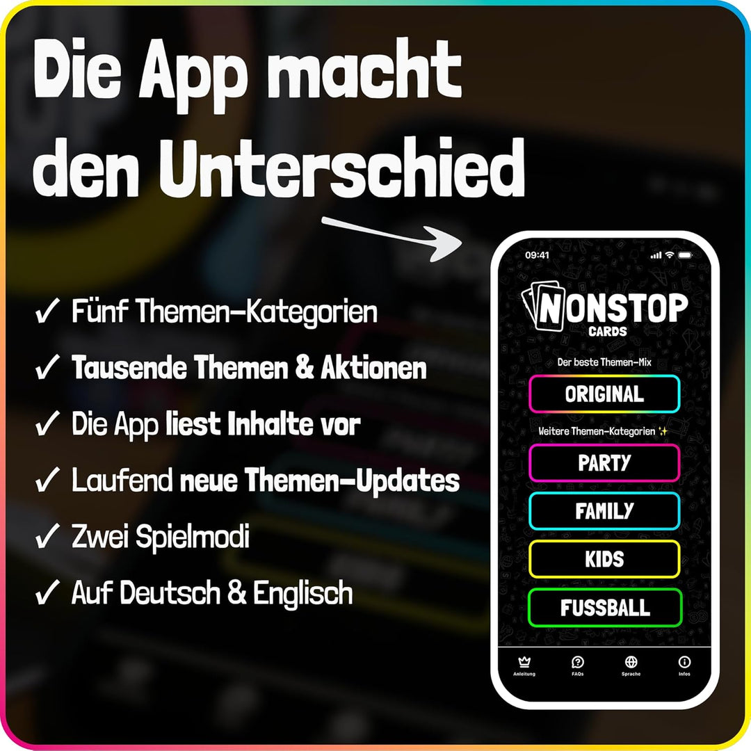 Lustiges Kartenspiel mit App | Gesellschaftsspiel für Erwachsene &amp; Jugendliche | Stadt Land Fluss Wo