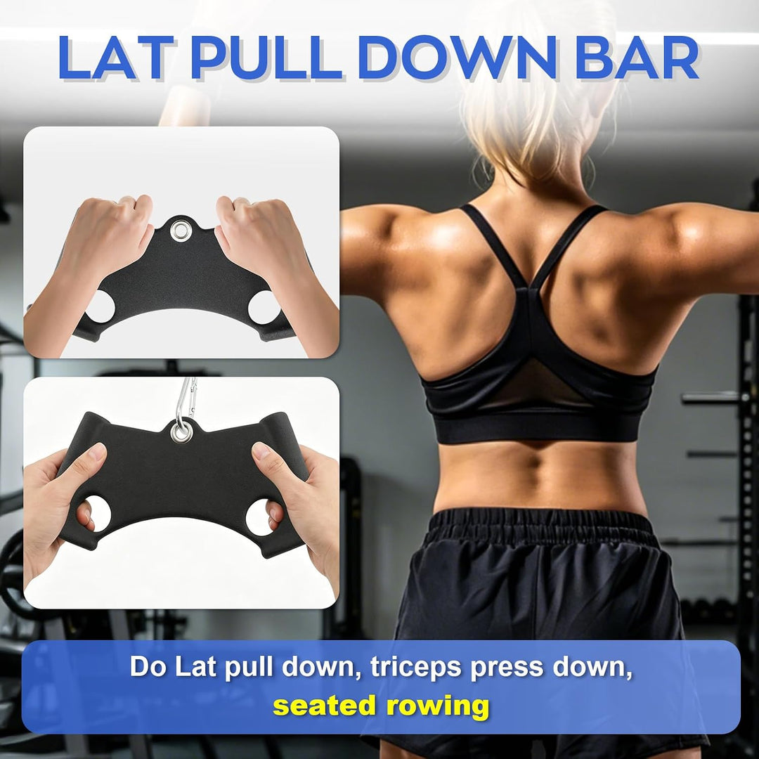 Latzug-Aufsätze,Home Gym Fitness Rowing,T-Stange V-Stange Trizeps-Zugstange, gummibeschichteter Grif