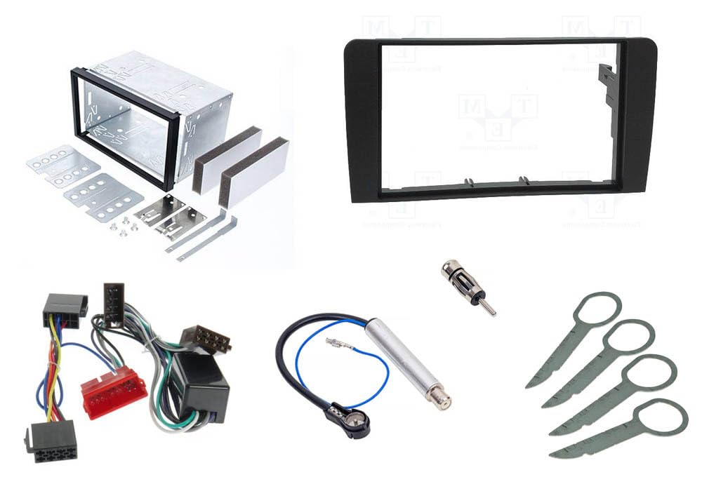 Audioproject A236 - Autoradio Einbau-Set Radioblende Doppel-DIN - kompatibel für Audi A3 8P - Bj 200
