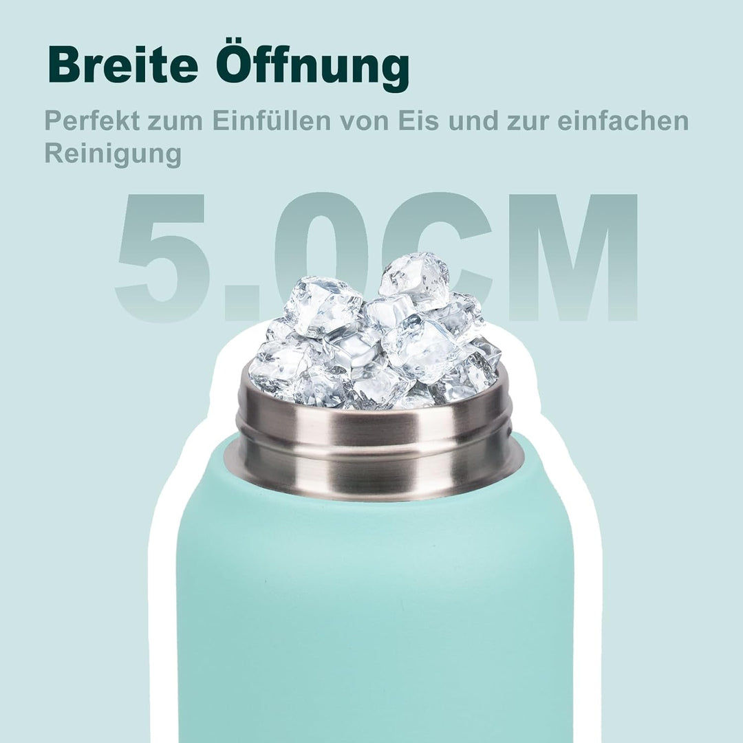 UZSPACE Thermosflasche Kinder 700ml, Isolierte Edelstahl Trinkflasche mit 1-Klick-Öffnung, 100% Ausl