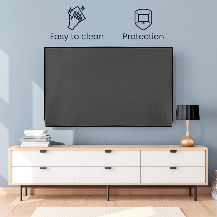 kwmobile 65" TV Hülle - Fernseher Bildschirmschutz Abdeckung - TV Bildschirm Staubschutzhülle - Dunk