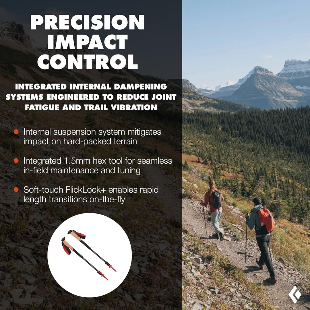 Black Diamond Pursuit Shock Trekking Poles Uni M/L, Uni M/L