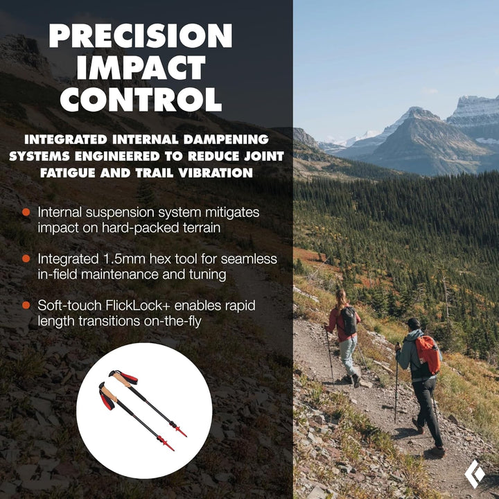 Black Diamond Pursuit Shock Trekking Poles Uni M/L, Uni M/L