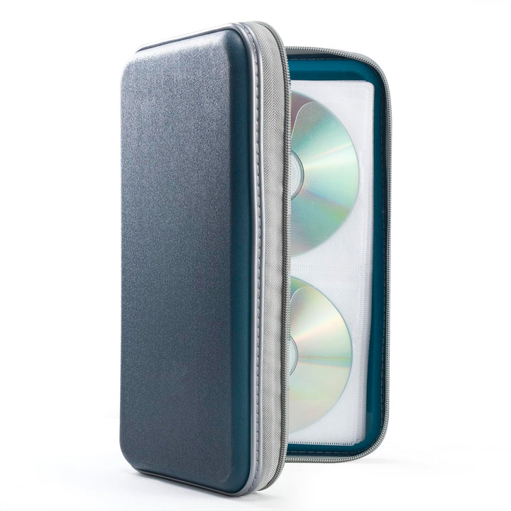 UENTIP CD-Hülle mit 96 Kapazitäten, tragbare DVD-Hülle aus Hartplastik, CD-Organizer, Brieftasche, s